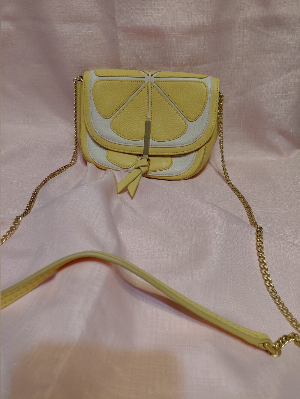 Rare vera bradley leather lemon cross body bag
